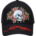 ed-hardy-skull-rose-black-trucker-hat