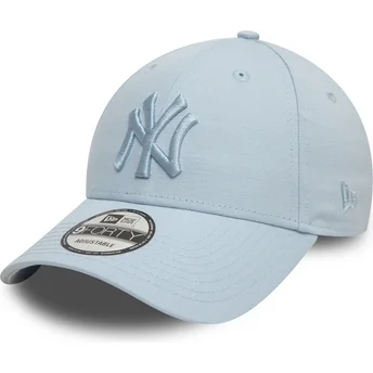 New Era Curved Brim Blue Logo 9FORTY League Essential New York Yankees MLB Blue Adjustable Cap