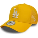 new-era-9forty-a-frame-league-essential-los-angeles-dodgers-mlb-yellow-trucker-hat