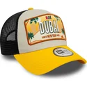 new-era-9forty-a-frame-license-plate-cities-and-beaches-dubai-beige-and-yellow-trucker-hat