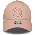 new-era-curved-brim-women-pink-logo-9forty-league-essential-new-york-yankees-mlb-pink-adjustable-cap