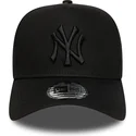 new-era-curved-brim-black-logo-e-frame-league-essential-new-york-yankees-mlb-black-snapback-cap