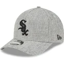 new-era-curved-brim-9forty-m-crown-a-frame-cotton-weave-chicago-white-sox-mlb-grey-snapback-cap