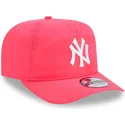 new-era-curved-brim-golfer-everyday-nylon-new-york-yankees-mlb-pink-adjustable-cap