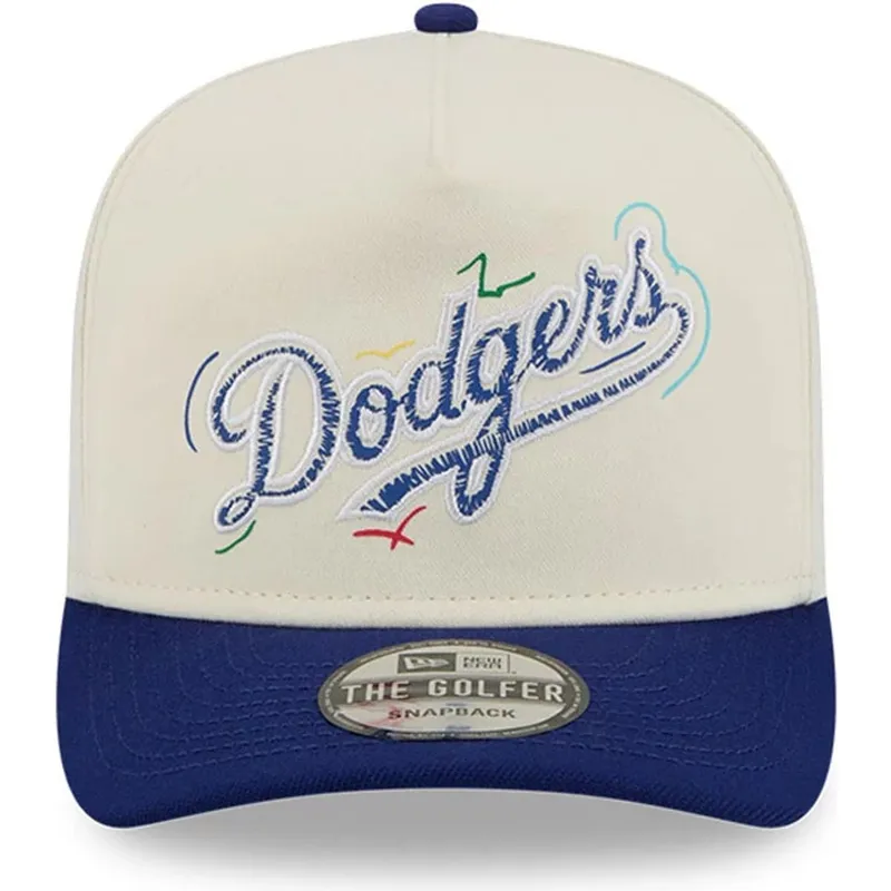 snapback-golfer-team-scribble-los-angeles-dodgers-mlb-new-era