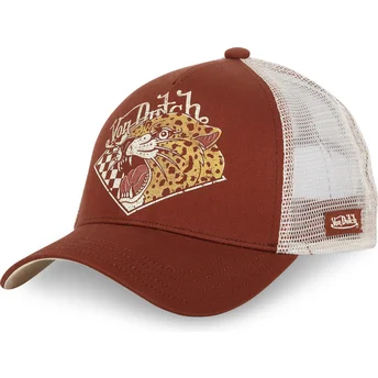 Von Dutch GUE Brown and Beige Trucker Hat
