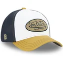 von-dutch-terry04-white-black-and-yellow-trucker-hat