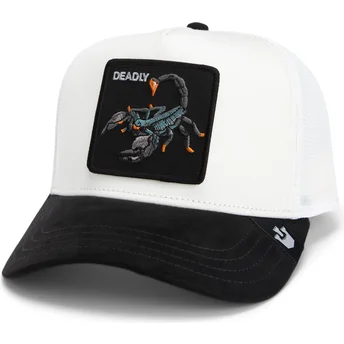 Goorin Bros. Deadly The Suede Scorpion Global Core Micro Suede The Farm Beige and Black Trucker Hat