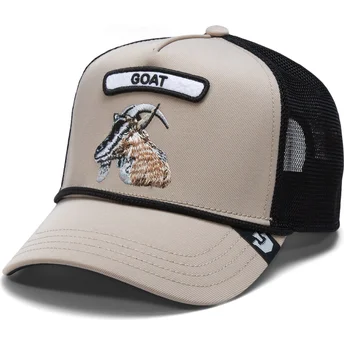 Goorin Bros. GB2 Goat The Rocker The Farm Beige and Black Trucker Hat