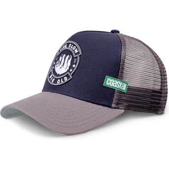 Καπέλα καμπύλη ναυτικό μπλε snapback Live Slow Die Old HFT από Coastal