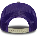 new-era-e-frame-script-los-angeles-lakers-nba-beige-and-purple-trucker-hat