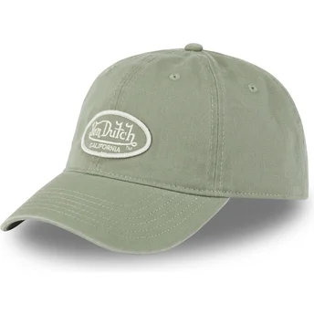 Von Dutch Curved Brim LOG01 CD Light Green Adjustable Cap