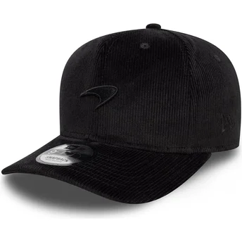 New Era Curved Brim 9FIFTY Cord Precurved McLaren Racing Formula 1 Black Snapback Cap