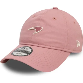 New Era Curved Brim Pink Logo 9TWENTY Seasonal McLaren Racing Formula 1 Pink Adjustable Cap