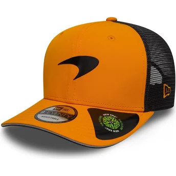 New Era 9SEVENTY Stretch Snap McLaren Racing Formula 1 Orange and Black Trucker Hat