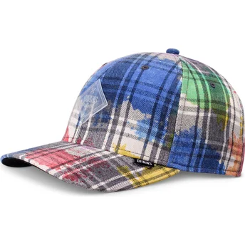 Djinns Curved Brim 6P TrueFit Dirty Check Multicolor Snapback Cap
