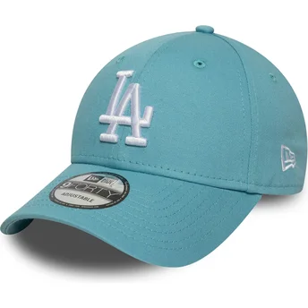 New Era Curved Brim 9FORTY League Essential Los Angeles Dodgers MLB Light Blue Adjustable Cap