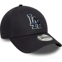 new-era-curved-brim-blue-logo-9forty-team-outline-los-angeles-dodgers-mlb-navy-blue-adjustable-cap