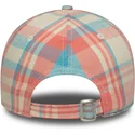 new-era-curved-brim-women-9forty-check-new-york-yankees-mlb-pink-and-blue-adjustable-cap