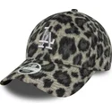 new-era-curved-brim-women-9forty-cosy-animal-los-angeles-dodgers-mlb-black-adjustable-cap