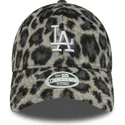 new-era-curved-brim-women-9forty-cosy-animal-los-angeles-dodgers-mlb-black-adjustable-cap