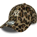 new-era-curved-brim-women-9forty-cosy-animal-new-york-yankees-mlb-leopard-adjustable-cap