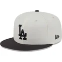 new-era-flat-brim-59fifty-clr-dvlp-los-angeles-dodgers-mlb-beige-and-black-fitted-cap