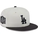 new-era-flat-brim-59fifty-clr-dvlp-los-angeles-dodgers-mlb-beige-and-black-fitted-cap