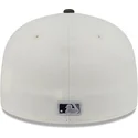 new-era-flat-brim-59fifty-clr-dvlp-los-angeles-dodgers-mlb-beige-and-black-fitted-cap
