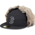 new-era-flat-brim-59fifty-winter-dog-ear-boston-red-sox-mlb-black-fitted-cap