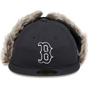 new-era-flat-brim-59fifty-winter-dog-ear-boston-red-sox-mlb-black-fitted-cap