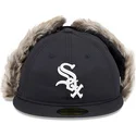 new-era-flat-brim-59fifty-winter-dog-ear-chicago-white-sox-mlb-black-fitted-cap