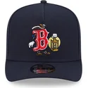 new-era-curved-brim-9fifty-a-frame-cartoon-boston-red-sox-mlb-navy-blue-snapback-cap