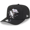 new-era-curved-brim-9fifty-a-frame-cartoon-chicago-white-sox-mlb-black-snapback-cap