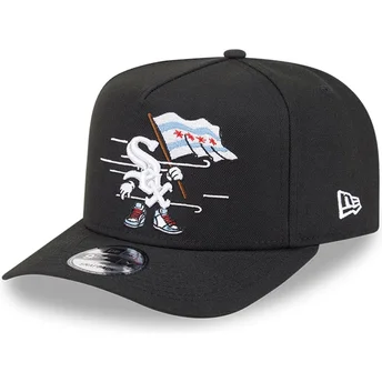 New Era Curved Brim 9FIFTY A Frame Cartoon Chicago White Sox MLB Black Snapback Cap