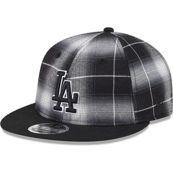 Καπέλα επίπεδη μαύρο snapback 9FIFTY Retro Crown Plaid από Los Angeles Dodgers MLB από New Era