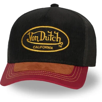 Von Dutch SHIELD03 Black and Red Trucker Hat