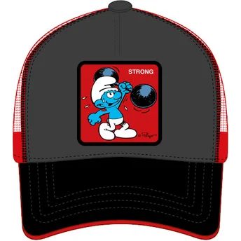 Capslab Hefty Smurf SMU STRO The Smurfs Black and Red Trucker Hat