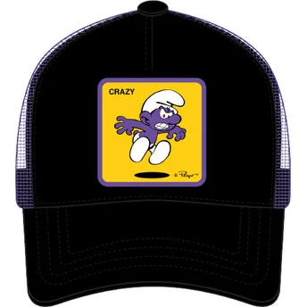 Capslab Purple Smurf SMU CRAZ The Smurfs Black and Purple Trucker Hat