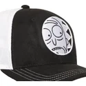 capslab-rick-sanchez-rem6-glo-rick-and-morty-black-and-white-trucker-hat