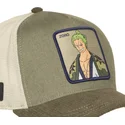 capslab-roronoa-zoro-op6-zor-one-piece-green-and-beige-trucker-hat