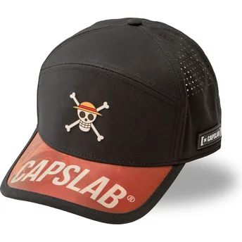 Καπέλα καμπύλη μαύρο ρυθμιζόμενη ταινία OP6 PIR Straw Hat Pirates One Piece από Capslab