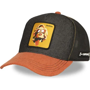 Καπέλα καμπύλη μαύρο snapback Queen FAM QUE Marilyn Monroe Famous από Capslab