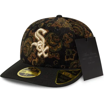 Καπέλα καμπύλη μαύρο προσαρμοσμένο 59FIFTY Low Profile Floral Cord Three Looms Printed Corduroy από Chicago White Sox MLB από New Era