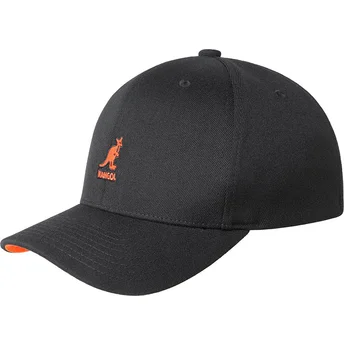 Καπέλα καμπύλη μαύρο προσαρμοσμένο Wool Flexfit Baseball Beluga Black από Kangol