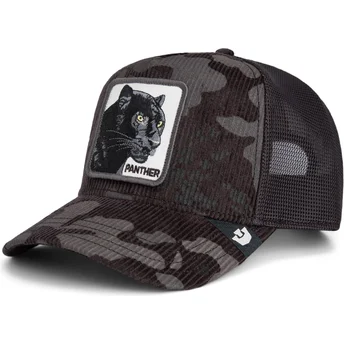 Καπέλα καμπύλη μαύρο snapback Panther Corduroy Camo The Farm Goorin Bros.