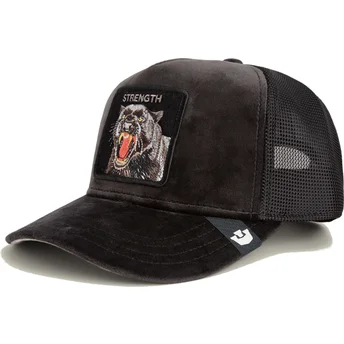 Καπέλα καμπύλη μαύρο snapback Strength Panther Velour The Farm Goorin Bros.