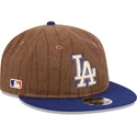 new-era-flat-brim-9fifty-retro-crown-wool-pinstripe-los-angeles-dodgers-mlb-brown-and-blue-adjustable-cap