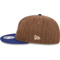 new-era-flat-brim-9fifty-retro-crown-wool-pinstripe-los-angeles-dodgers-mlb-brown-and-blue-adjustable-cap
