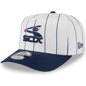 Καπέλα καμπύλη λευκό snapback 9FIFTY A Frame Satin Pinstripe από Chicago White Sox MLB από New Era